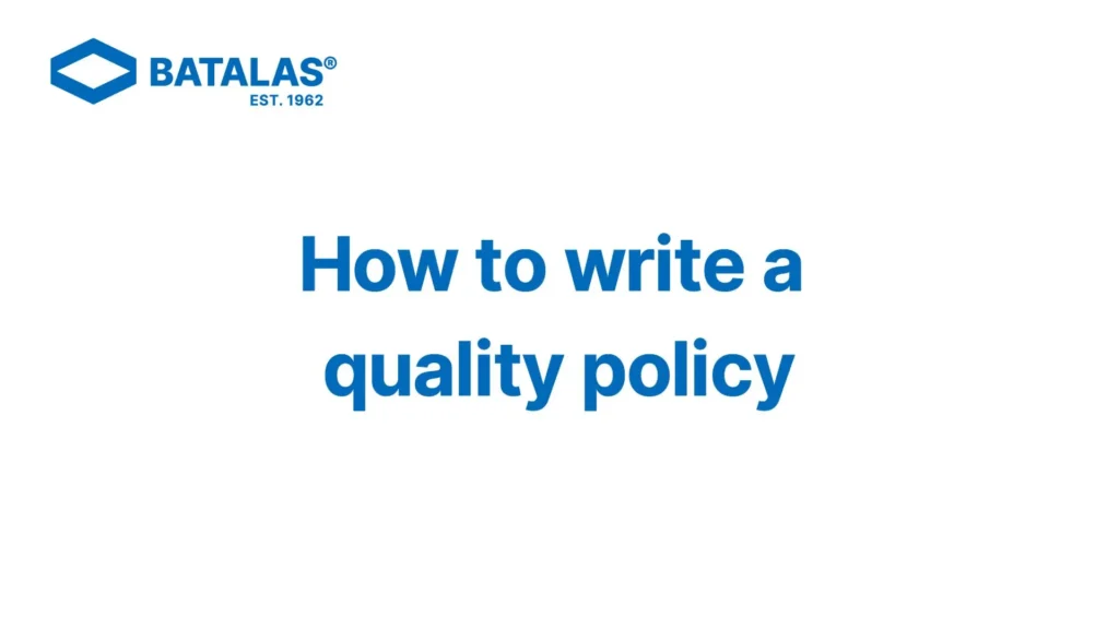 42 How to write a quality policy Thumbnail