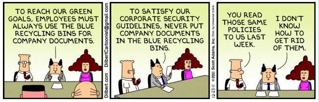Corporate Security Gone Wrong?! - Dilbert Cartoon - Batalas